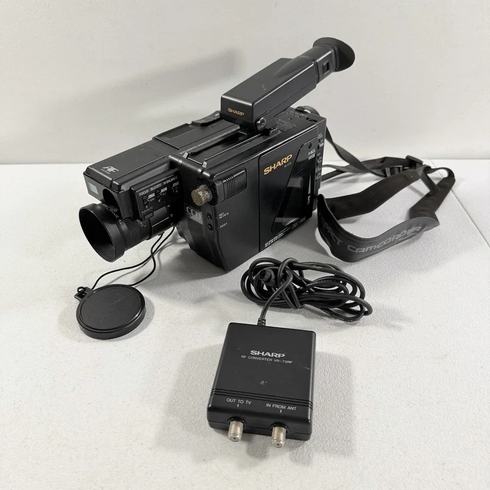 Sharp VL-C73C VHS-C Camcorder Video Camera POWERS ON AS IS READ